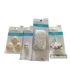 New Retired Tiny Treasures Shoreline Set of 4 Accessories